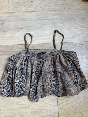 Volcom Beige and Black Spotted Camisole